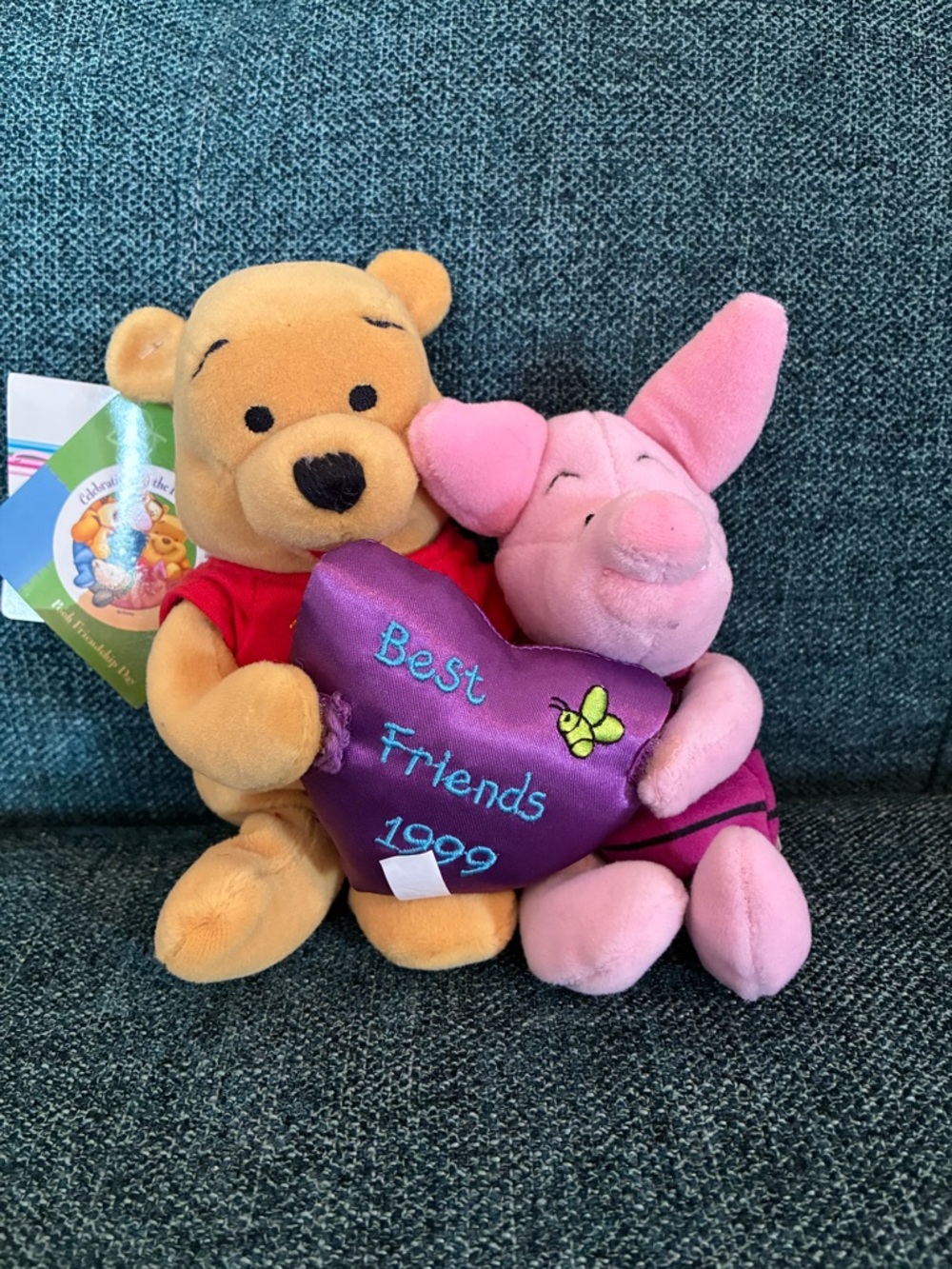 Disney Winnie the Pooh Plush — Yellow Bear with Red Shirt